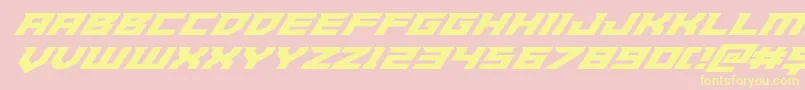 Paladinssuperital Font – Yellow Fonts on Pink Background