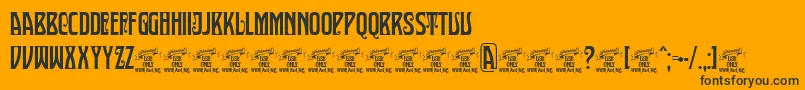 SultancafePersonalUse Font – Black Fonts on Orange Background