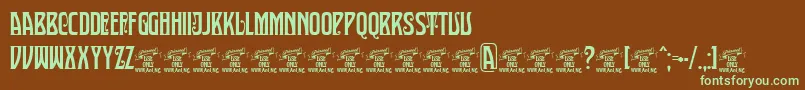 SultancafePersonalUse Font – Green Fonts on Brown Background