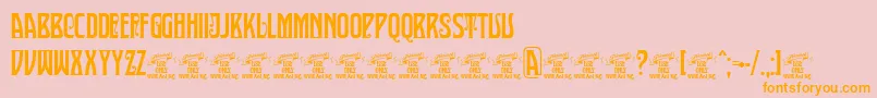 Więcej informacji o czcionce SultancafePersonalUse Czcionka SultancafePersonalUse – pomarańczowe czcionki na różowym tle