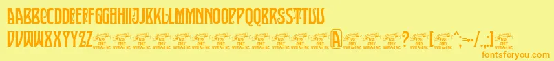 SultancafePersonalUse Font – Orange Fonts on Yellow Background