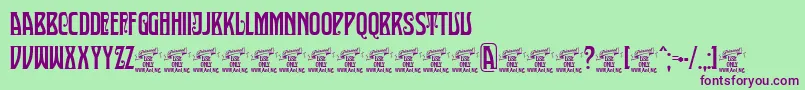 SultancafePersonalUse Font – Purple Fonts on Green Background