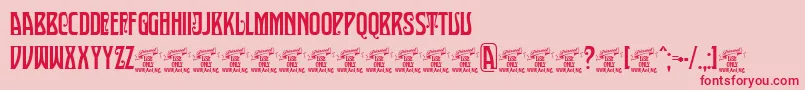 SultancafePersonalUse-Schriftart – Rote Schriften auf rosa Hintergrund