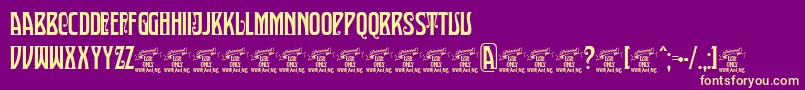 SultancafePersonalUse Font – Yellow Fonts on Purple Background