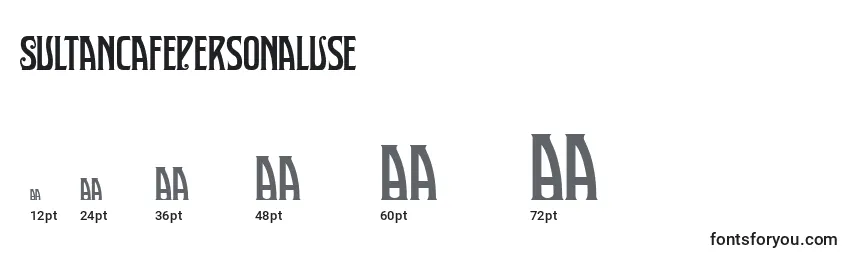 SultancafePersonalUse Font Sizes
