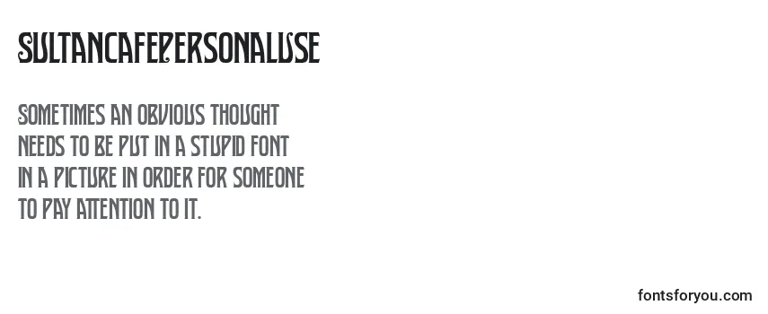 SultancafePersonalUse Font