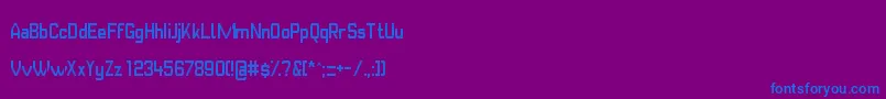 フォントGvbBusPid13x8 – 紫色の背景に青い文字