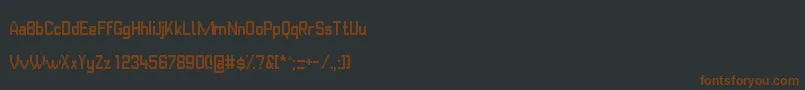 Шрифт GvbBusPid13x8 – коричневые шрифты на чёрном фоне