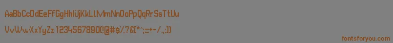 GvbBusPid13x8 Font – Brown Fonts on Gray Background