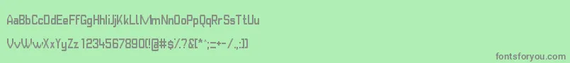 Шрифт GvbBusPid13x8 – серые шрифты на зелёном фоне