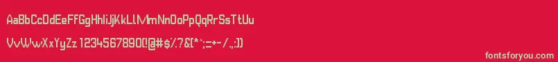GvbBusPid13x8 Font – Green Fonts on Red Background