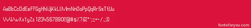 Czcionka GvbBusPid13x8 – różowe czcionki na czerwonym tle