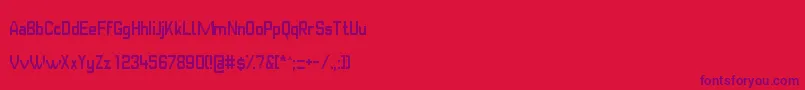 GvbBusPid13x8-Schriftart – Violette Schriften auf rotem Hintergrund