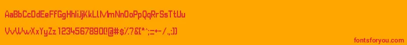 フォントGvbBusPid13x8 – オレンジの背景に赤い文字