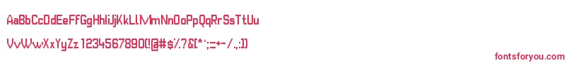 GvbBusPid13x8 Font – Red Fonts on White Background