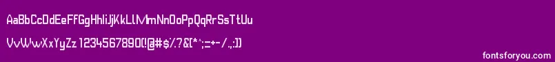 フォントGvbBusPid13x8 – 紫の背景に白い文字