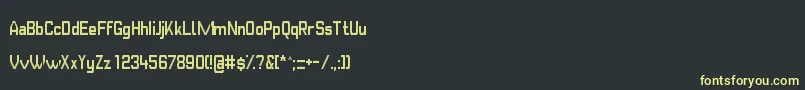 Шрифт GvbBusPid13x8 – жёлтые шрифты на чёрном фоне