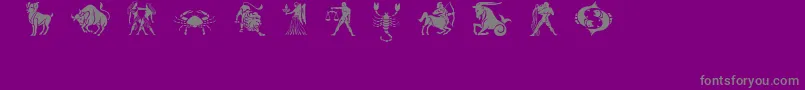 Police Slzodiacstencils – polices grises sur fond violet