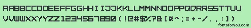 SquarePixel7 Font – Black Fonts on Green Background