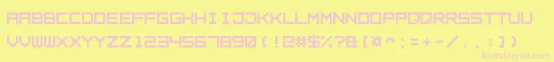 SquarePixel7 Font – Pink Fonts on Yellow Background