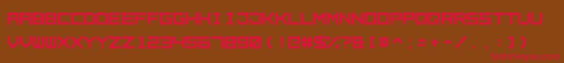 SquarePixel7 Font – Red Fonts on Brown Background