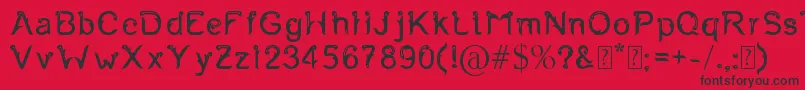 Fernanta Font – Black Fonts on Red Background