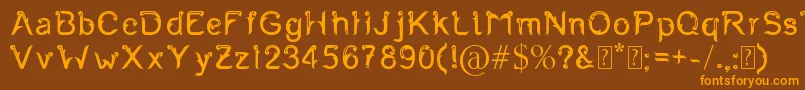 Шрифт Fernanta – оранжевые шрифты на коричневом фоне