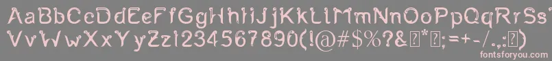 Fernanta Font – Pink Fonts on Gray Background