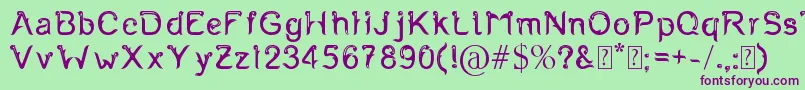 Fernanta Font – Purple Fonts on Green Background