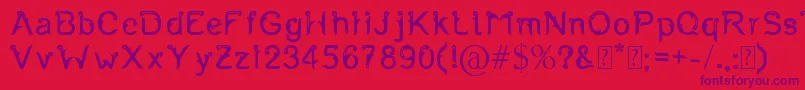 Fernanta-fontti – violetit fontit punaisella taustalla