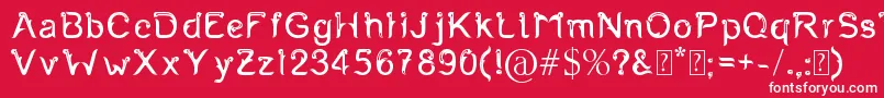 Fernanta Font – White Fonts on Red Background