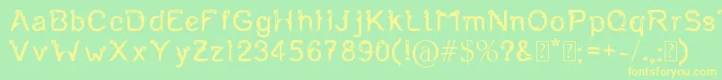Fernanta Font – Yellow Fonts on Green Background
