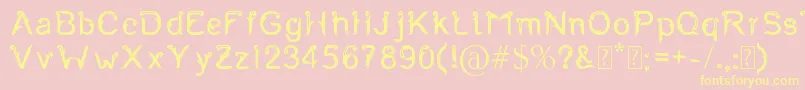 Fernanta Font – Yellow Fonts on Pink Background