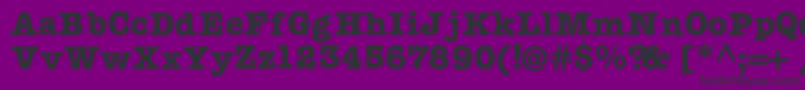 TypewritercBold Font – Black Fonts on Purple Background