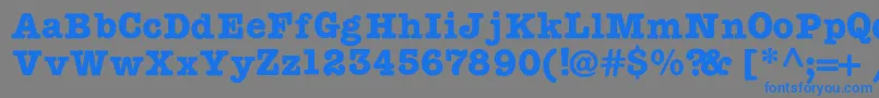 TypewritercBold Font – Blue Fonts on Gray Background