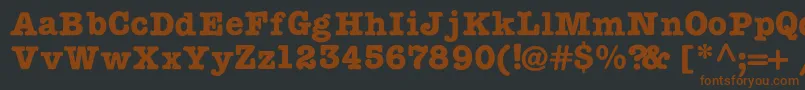 Шрифт TypewritercBold – коричневые шрифты на чёрном фоне
