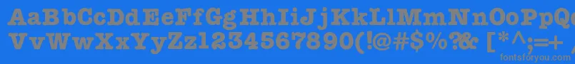 TypewritercBold Font – Gray Fonts on Blue Background