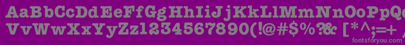 Шрифт TypewritercBold – серые шрифты на фиолетовом фоне
