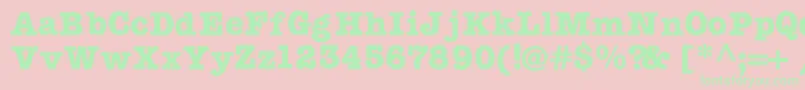 TypewritercBold Font – Green Fonts on Pink Background