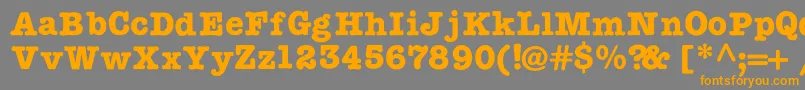 TypewritercBold Font – Orange Fonts on Gray Background