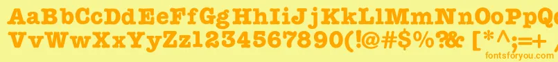 Lisätietoja TypewritercBold-fontista TypewritercBold-fontti – oranssit fontit keltaisella taustalla