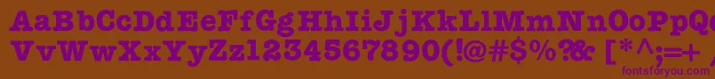 Шрифт TypewritercBold – фиолетовые шрифты на коричневом фоне