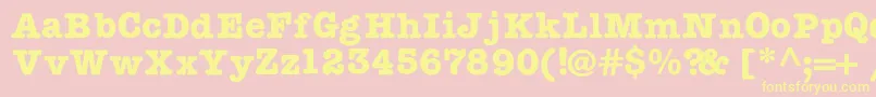 TypewritercBold Font – Yellow Fonts on Pink Background