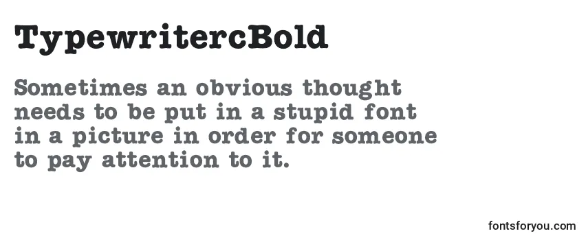 Review of the TypewritercBold Font