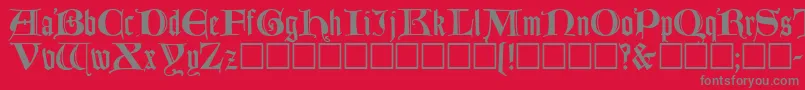 LombardicRegular-Schriftart – Graue Schriften auf rotem Hintergrund