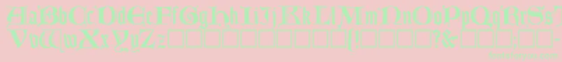 LombardicRegular Font – Green Fonts on Pink Background