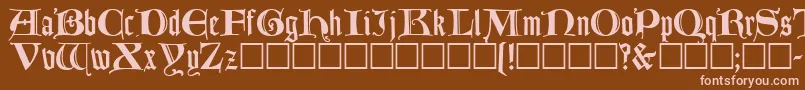 LombardicRegular Font – Pink Fonts on Brown Background