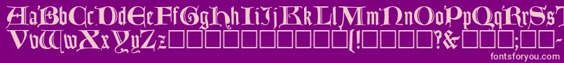 LombardicRegular-Schriftart – Rosa Schriften auf violettem Hintergrund