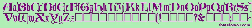 LombardicRegular Font – Purple Fonts on Green Background