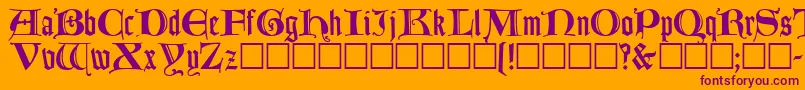 LombardicRegular Font – Purple Fonts on Orange Background